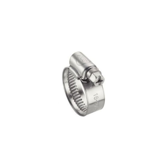 Collier de serrage - Bande non perforée - Acier zingué Blanc L12 mm : 25-40 mm - Boîte de 25