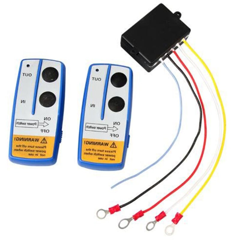 2 SZT. Bezprzewodowy Pilot do Wyciągarki 12V - Wytrzymały, Zasięg 15m - z Lampką Kontrolną dla JEEP ATV SUV