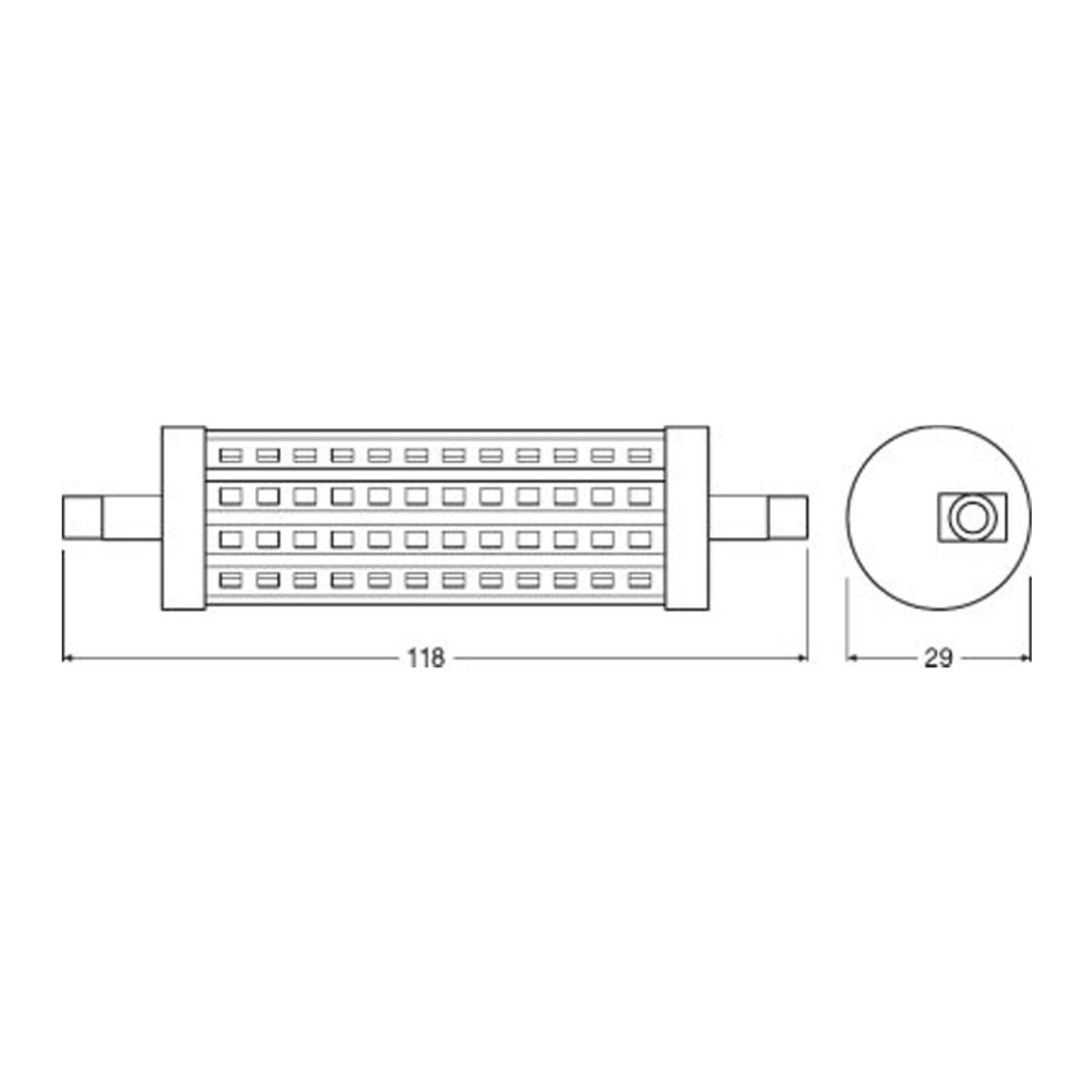 ampoule à led - philips corepro - 14w - culot r7s - 118 mm - 3000k - philips 714003 - 6