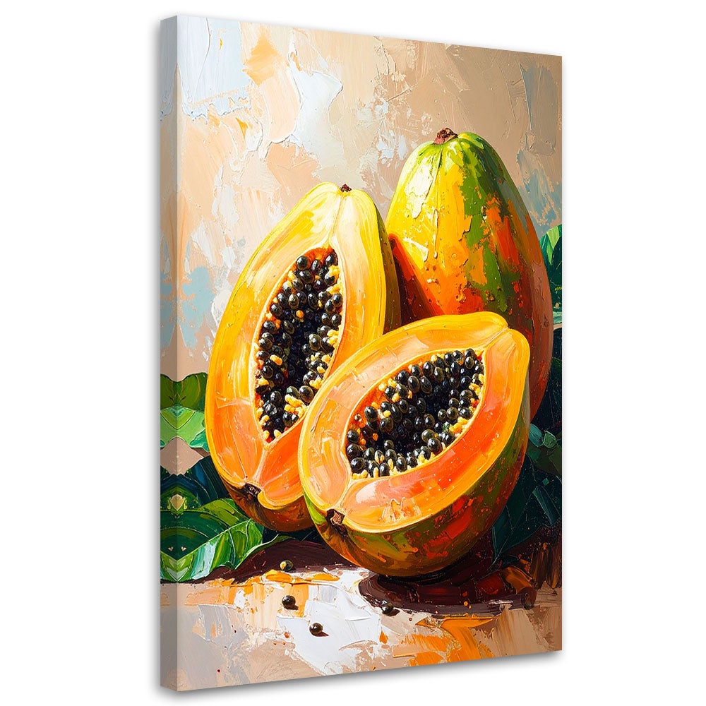 Obraz do kuchni baru jadalni, Papaja Owoce 70x100