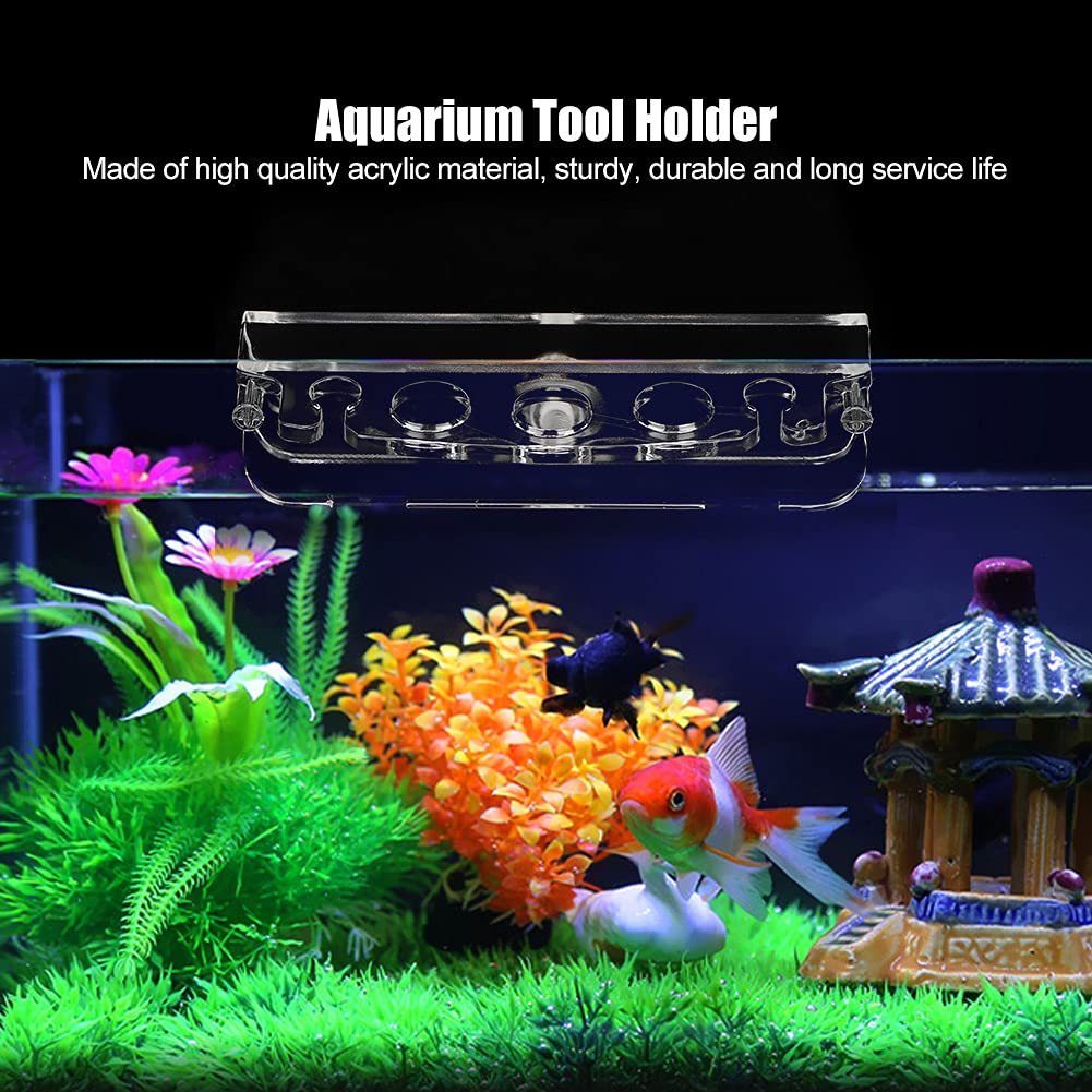 Acrílico transparente aquário tanque de peixes água planta manutenção ferramentas titular rack de armazen - 4