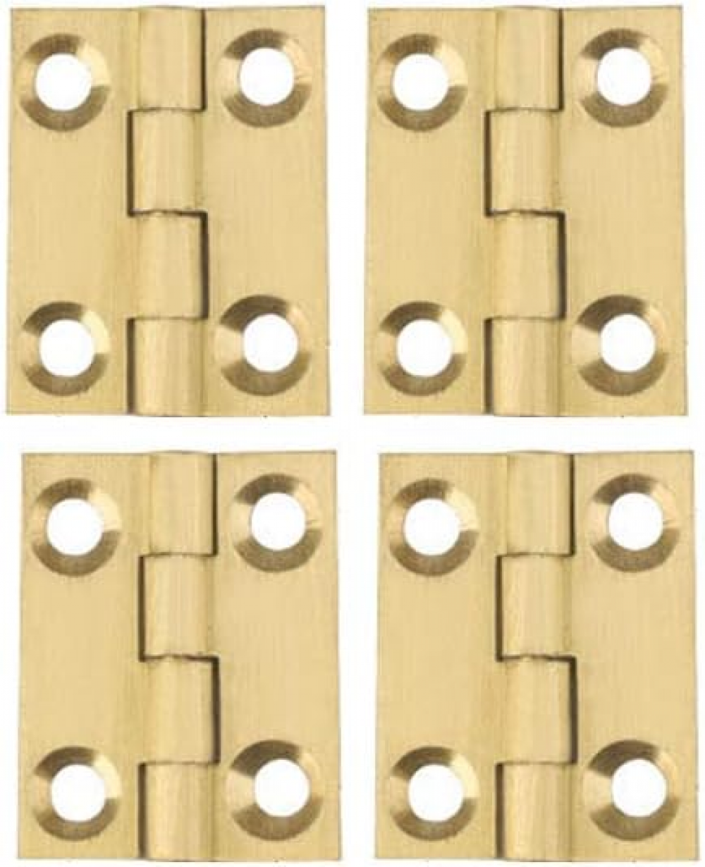 Mini składane zawiasy Home Hardware, zawiasy do szuflad i drzwi, złote, 25 x 20 x 1 mm (1 cal) - Zestaw 4 sztuk