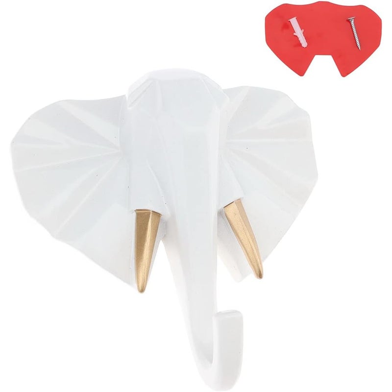 Żywiczna głowa słonia, dekoracja ścienna sypialni, haczyki na zwierzęta, wiszący płaszcz, szalik, torba, sukienki, półka na czapki, b