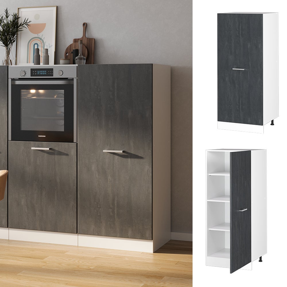 Vicco Armoire haute R-Line, Béton noir, 60cm - 2