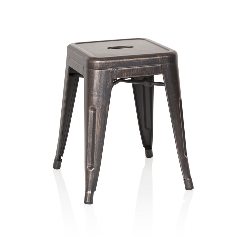 Stołek bistro VANTAGGIO Czarny / złoty hjh OFFICE