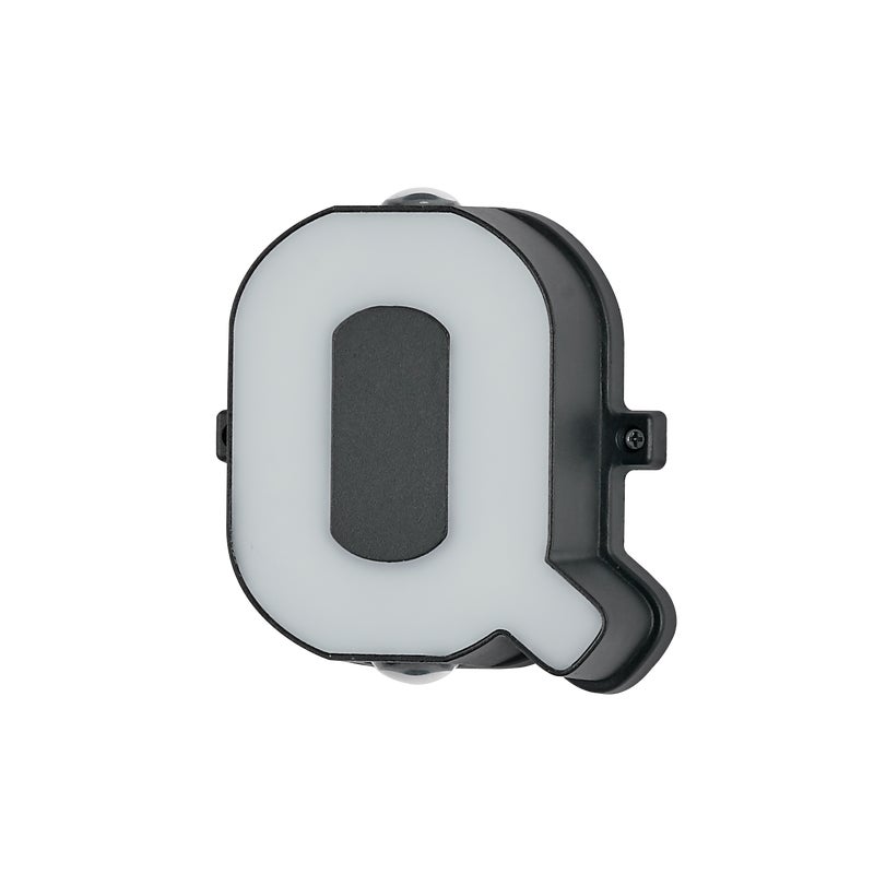 Litera Q, aluminiowa litera znaku 220V Lampa ścienna 13 * 5,5 cm