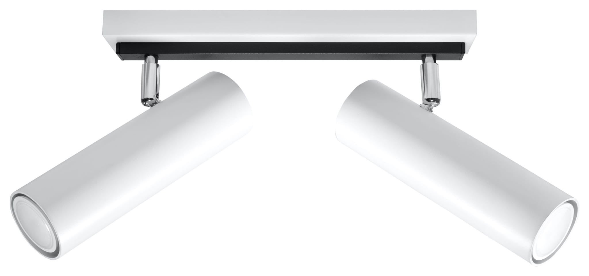 Reflektor sufitowy spot natynkowy Direzione listwa biały chromowany 2xGU10x40W wym: 30 x 30 cm metal Sollux Lighting