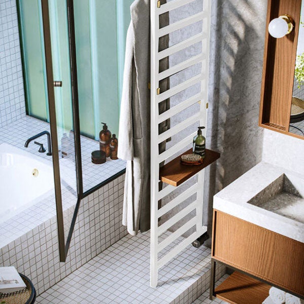 Sèche-serviette eau chaude blanc de 1515mm de haut et 500mm de large - 522 Watt - SIM1515/500DWO1B - 5