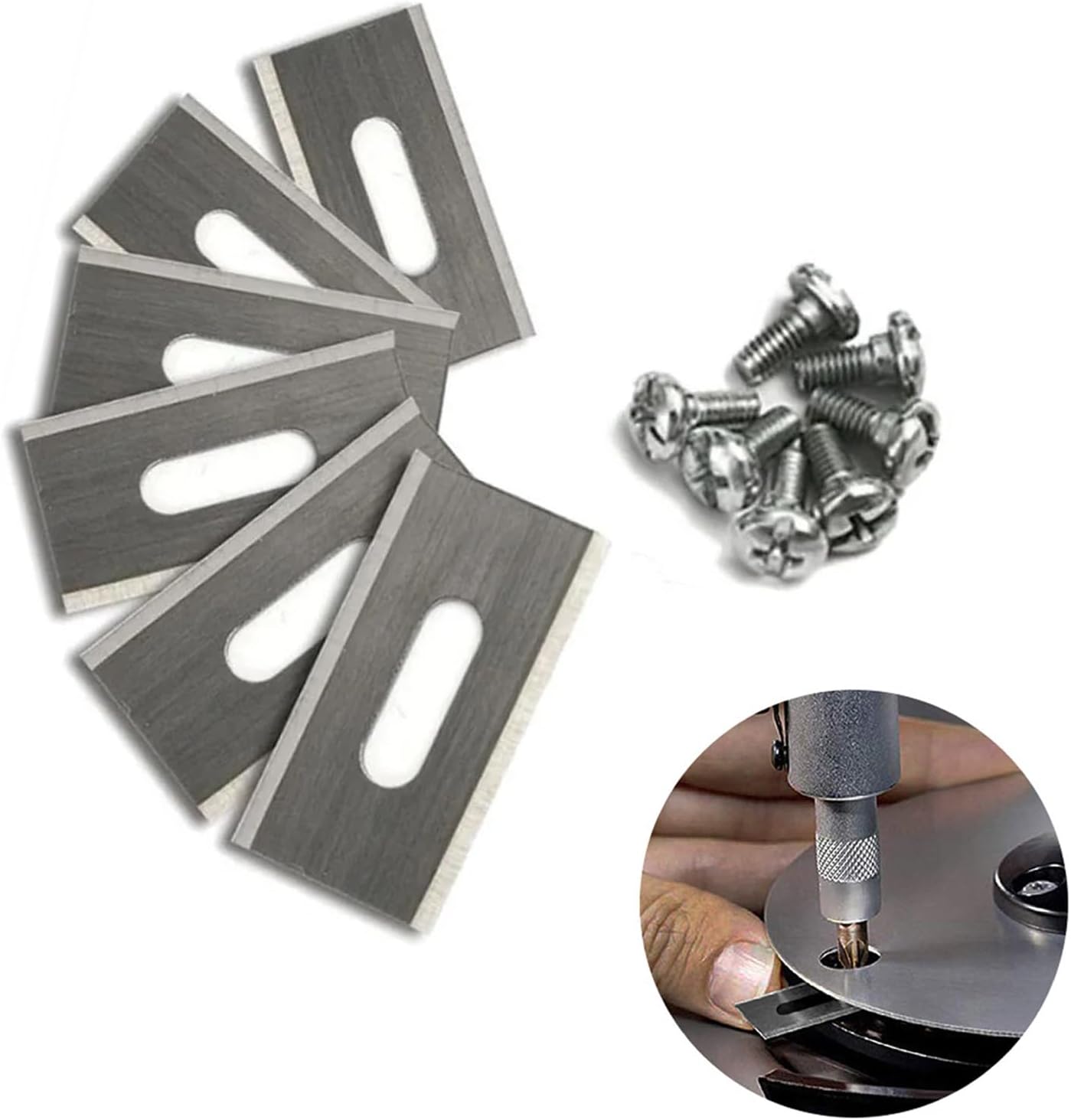 Zestaw 30 ostrzy do trawy 35,8*18,5*0,65 mm do Husqvarna z podwójnym ostrzem ze stali nierdzewnej