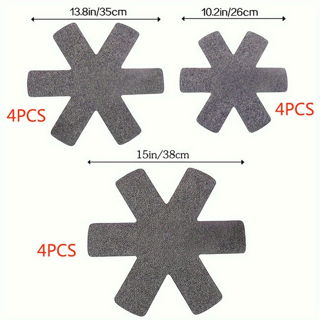 Tappetini Divisori In Feltro Grigio - Set Da 30 Fogli Multiuso | Per Pentole, Campeggio E Protezione Superfici - Foto 4