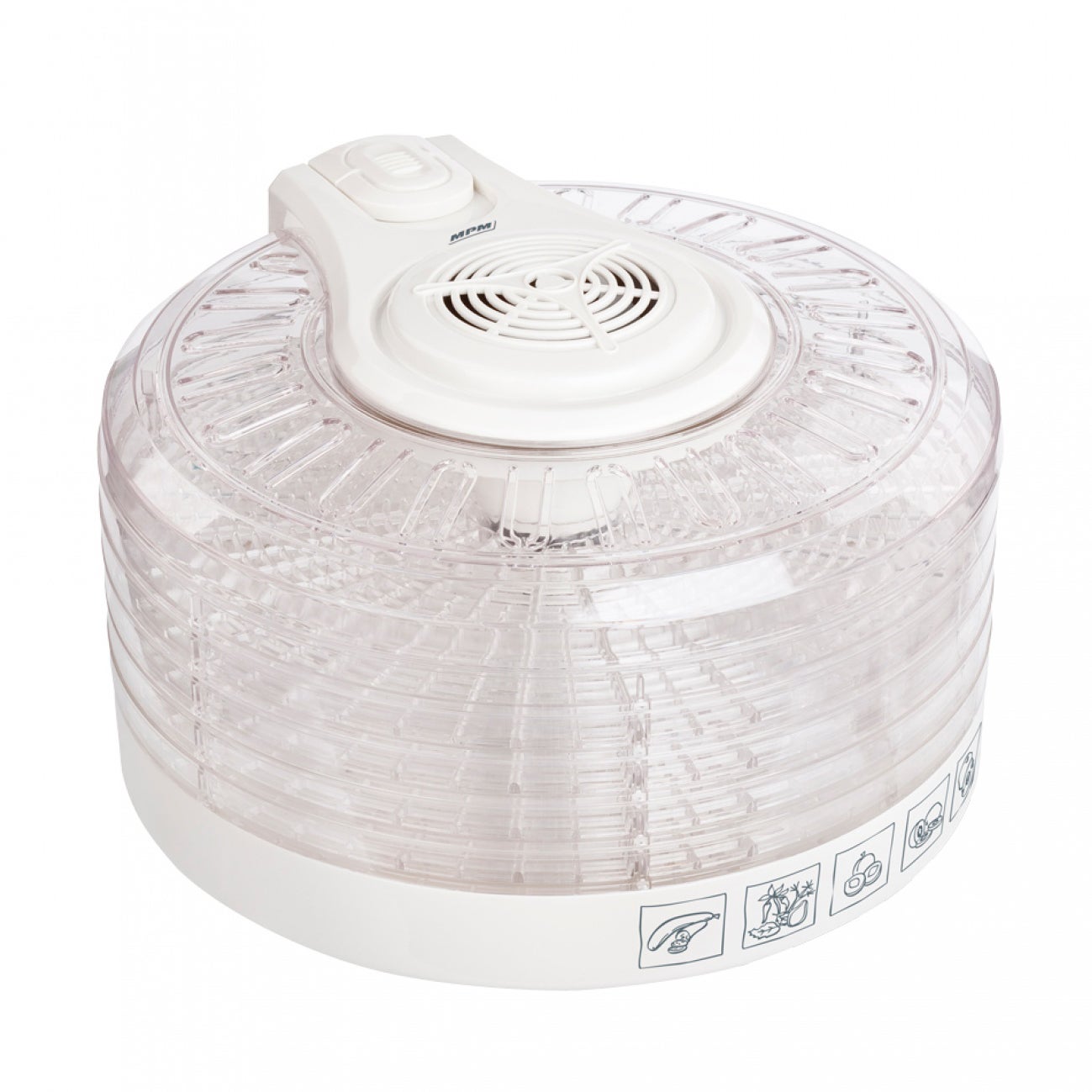 Mpm Deshidratador Alimentos, 5 Bandejas, 3 Niveles Temperatura, Seca Frutas, Verduras, Sin Bpa, Transparente, 400, Msg-02 Carne , Leroy Merlin