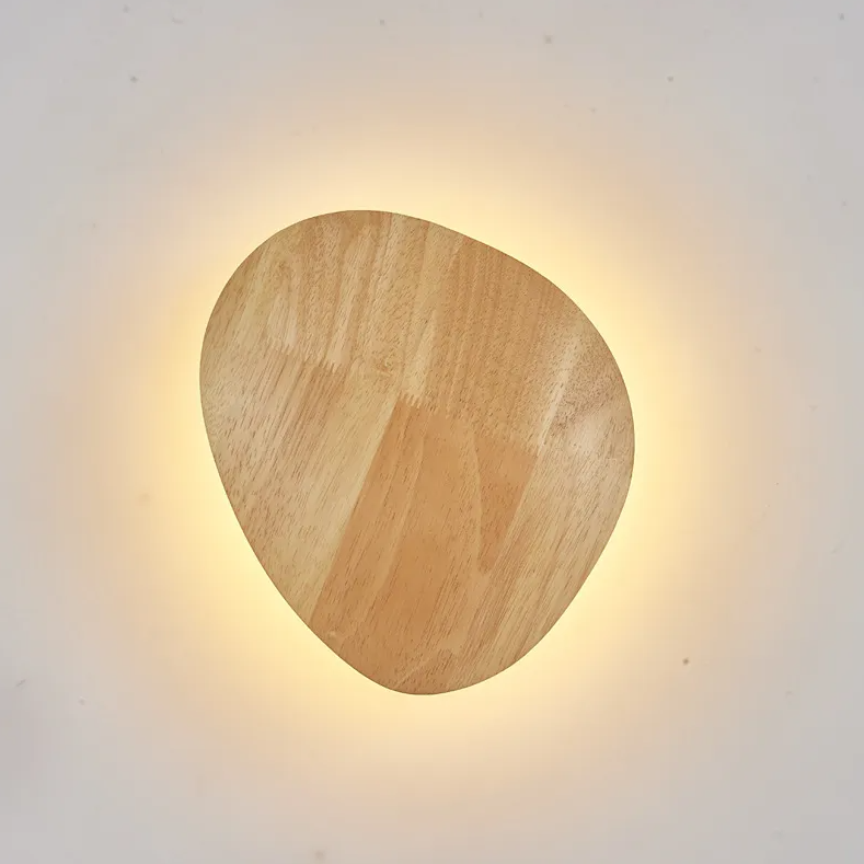 Drewniane kinkiety lampa nowoczesna wewnętrzna lampa ścienna do salonu sypialni jadalni dekoracyjne oświetlenie ścienne, 8W