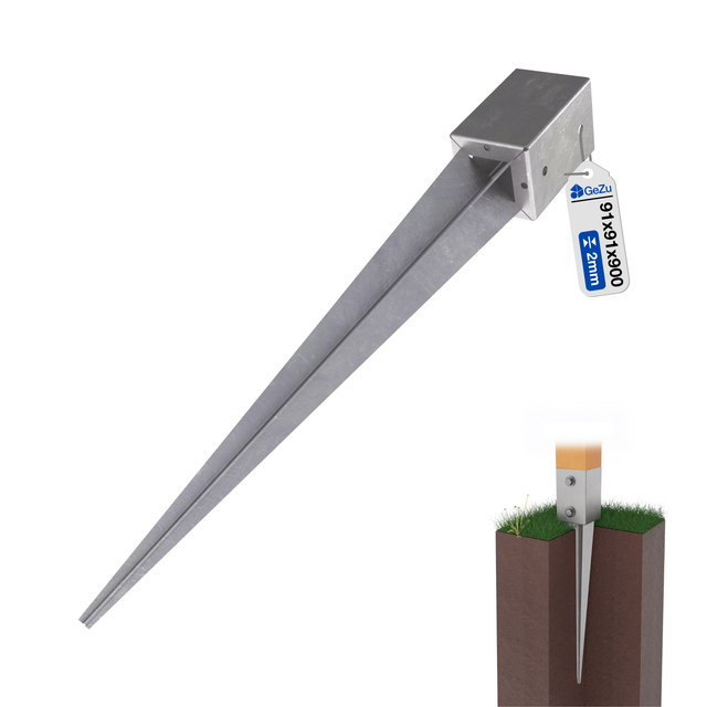 KOTARBAU® Support De Poteau à Enfoncer - Acier Galvanisé - 50 Cm Argent Ancrage Au Sol L Forme Support Balancoire Kit Ancrage Balancoire Exterieur Jardin Securise Resistant 210259551