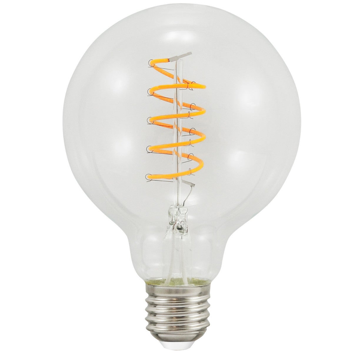 Zarówka dekoracyjna LED FILAMENT E27 4W kulka przezroczysta Ciepła biel 2200K 210lm Polux