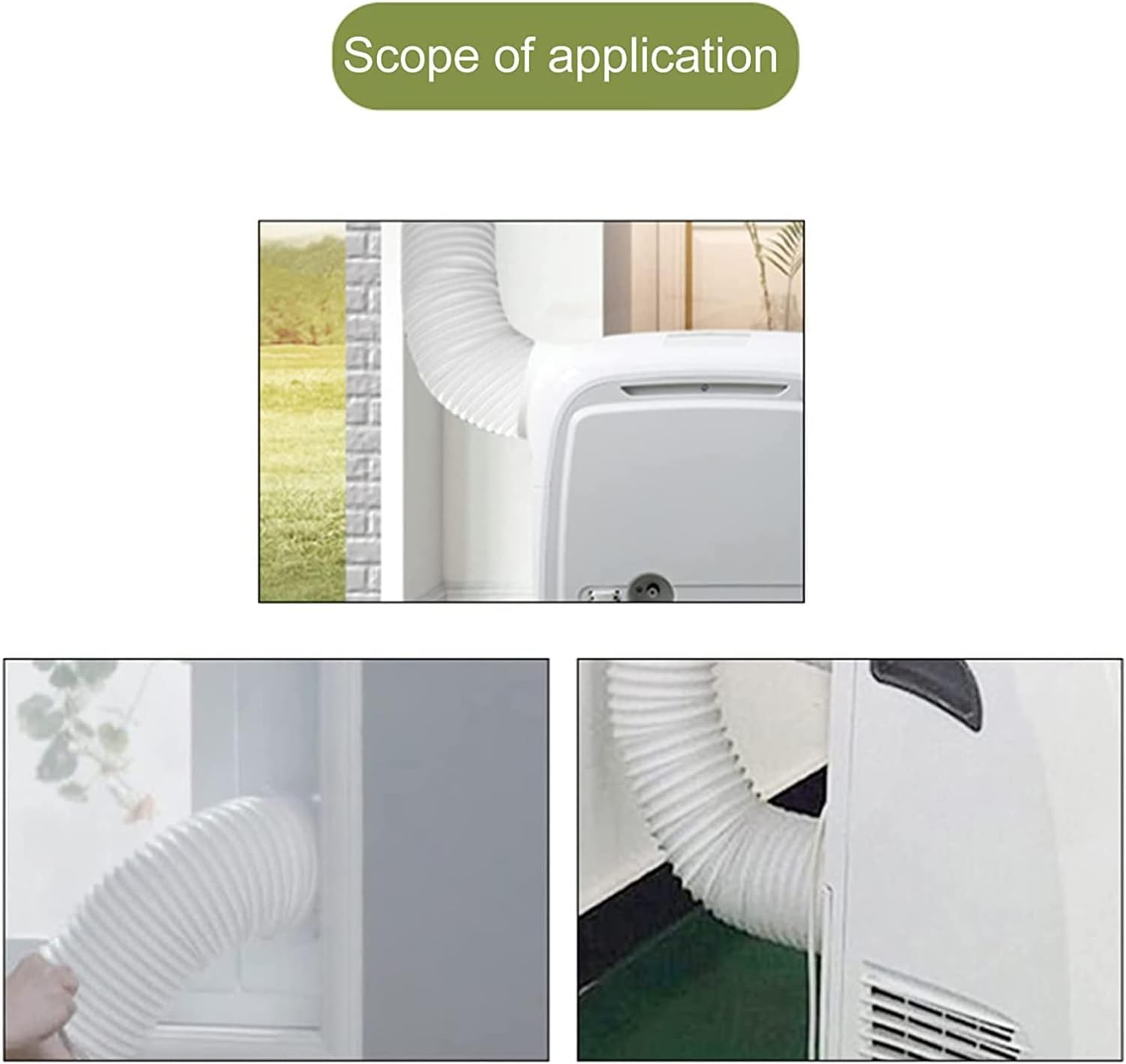 Adaptateur de tuyau d'évacuation de climatiseur mobile (pièces) - Connecteur carré - Interface de conduit d'évacuation pour climatiseur mobile - 4