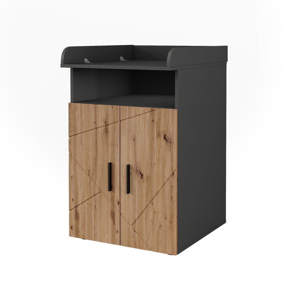 Vicco Cambiador Irma, Antracita/Roble 60 X 97 Cm Con Cambiador Dorado , Leroy Merlin