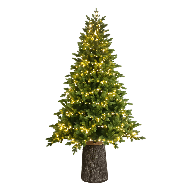 Sapin de Noël avec LED et tronc moderne 