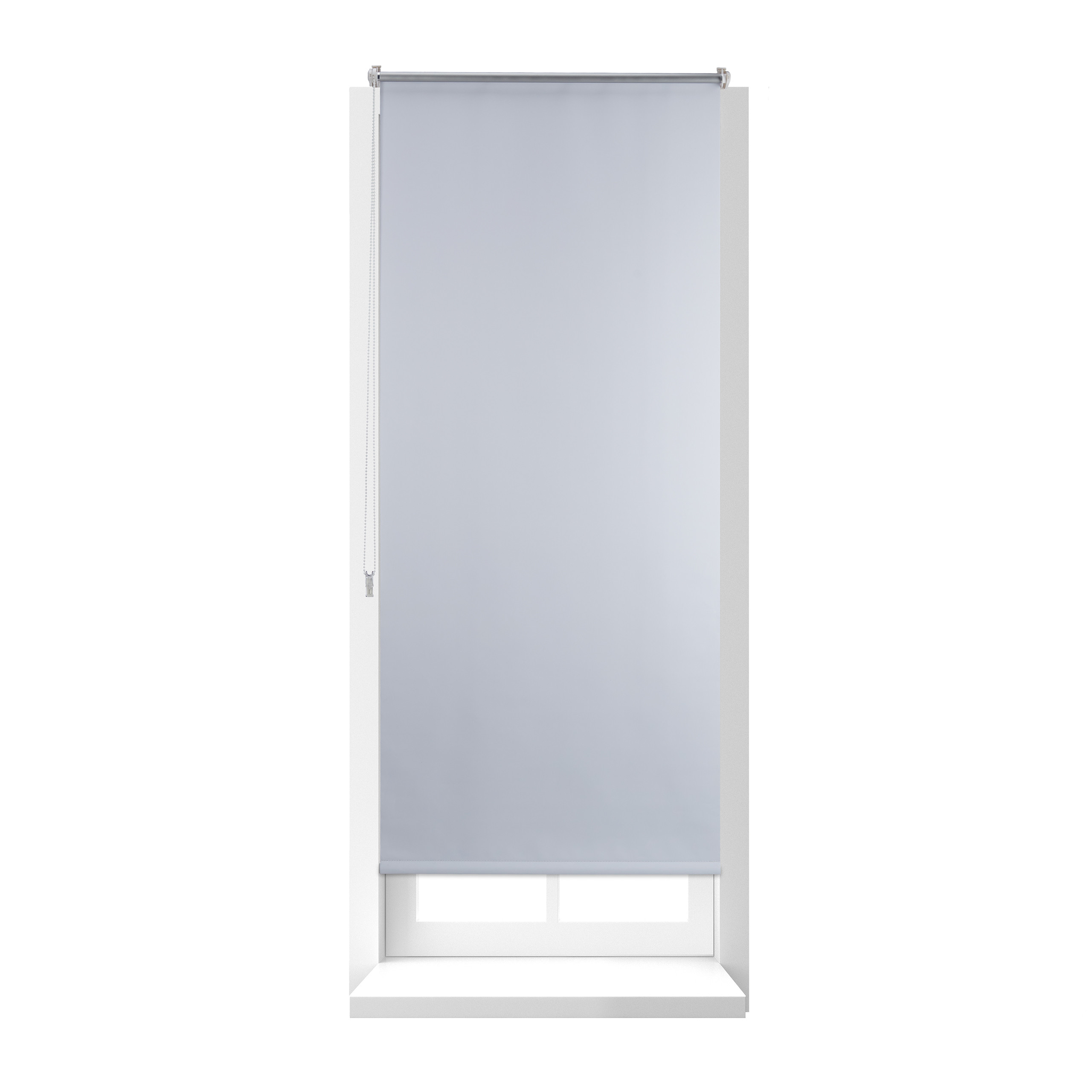 Set 4 estores opacos térmicos sin taladrar 66 cm ancho, cortinas enrollables, tela-aluminio-plástico, 70x165 cm, blanco