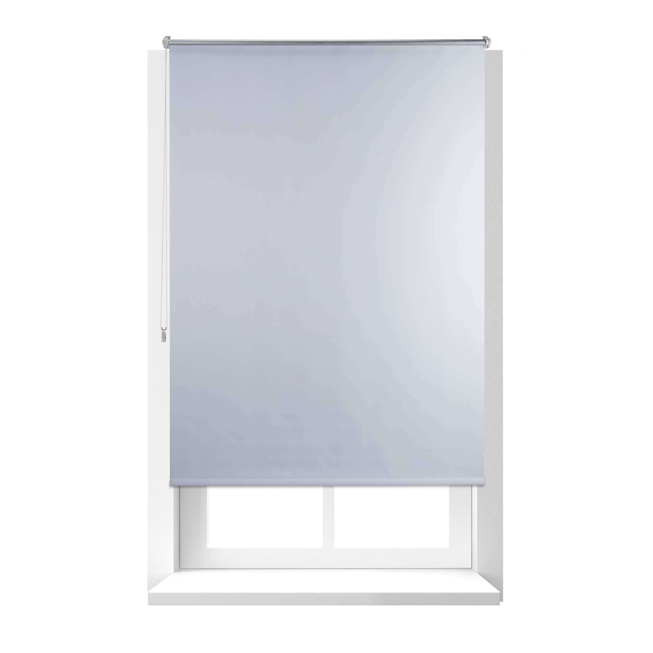 Relaxdays estor opaco enrollable sin taladrar, tela-aluminio, ancho tejido 106 cm, 110 x 160 cm, blanco