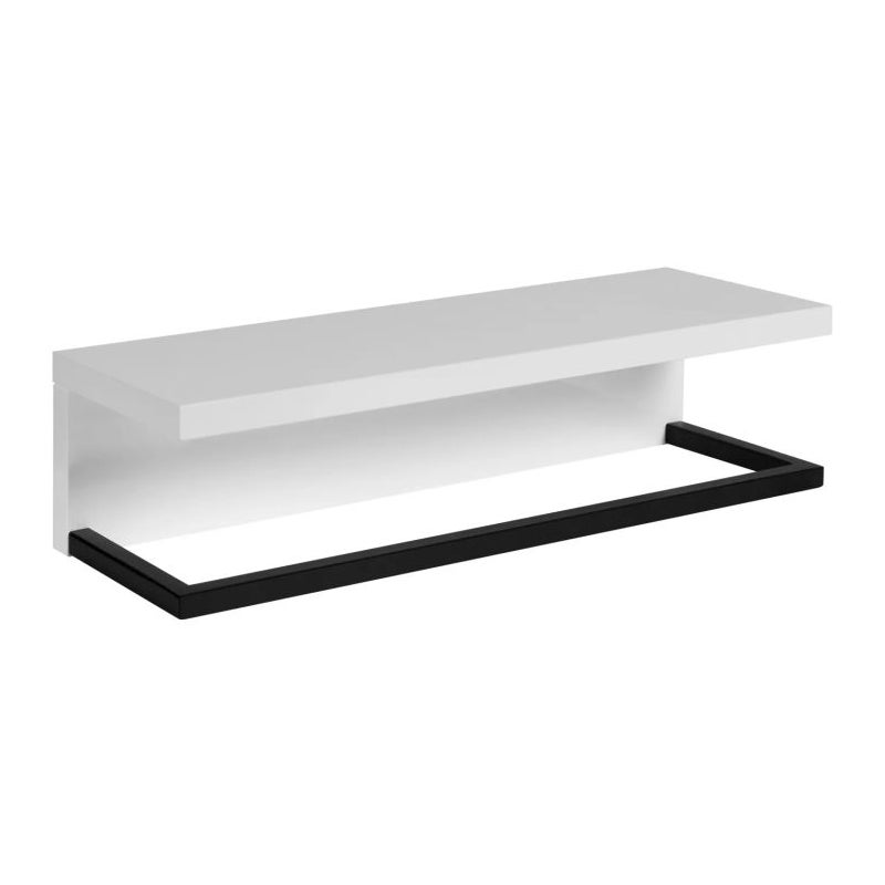 Półka łazienkowa z relingiem LOV 40 cm biały połysk