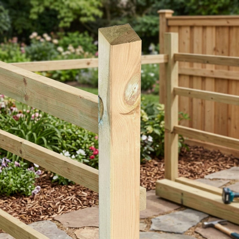 Tuteur carré en bois 300 x 7 x 7 cm | Tuteurs en pin sans pointe | Poteaux pour clôtures, pergolas, jardins et plantes - 7