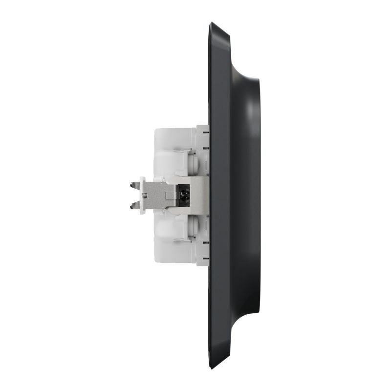 Schneider Electric - Unica - Presa doppia 2P+T per scatola 1P - FR - vite - Bianco - mega + piastra - NU406918