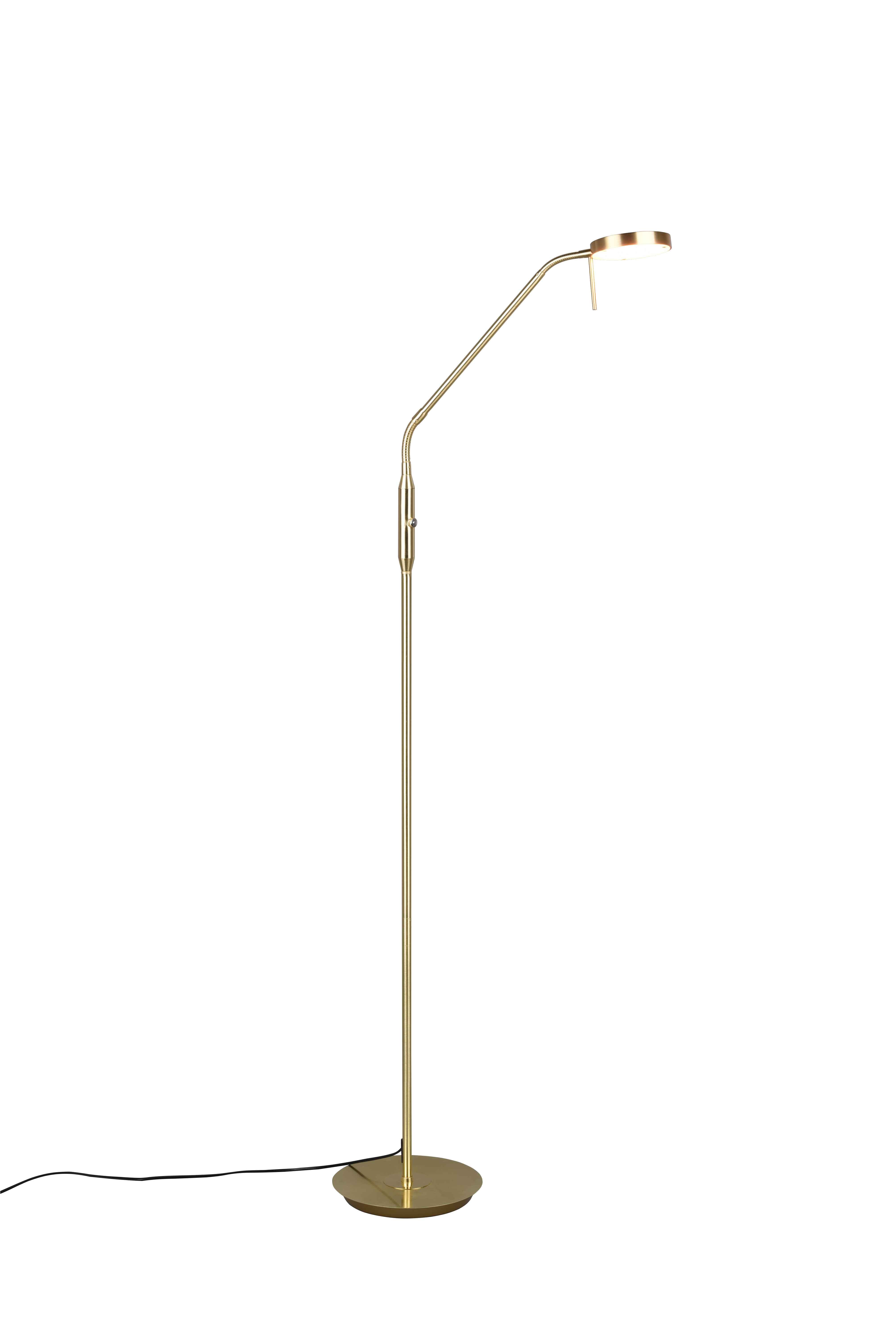 Lampa podłogowa stojąca Monza złota LED 12W 2300K - 4000K 1400lm wym: 145 x 25 x 50 cm metal Trio