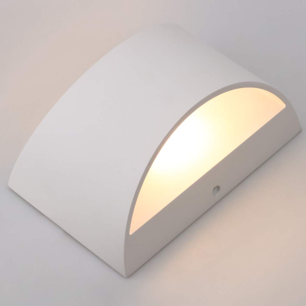Apliques de pared LED de 2 uds, luces de pared blancas cálidas de 3000K, luz de montaje en pared arriba y abajo de 7W, lámpara de pared interior - 8