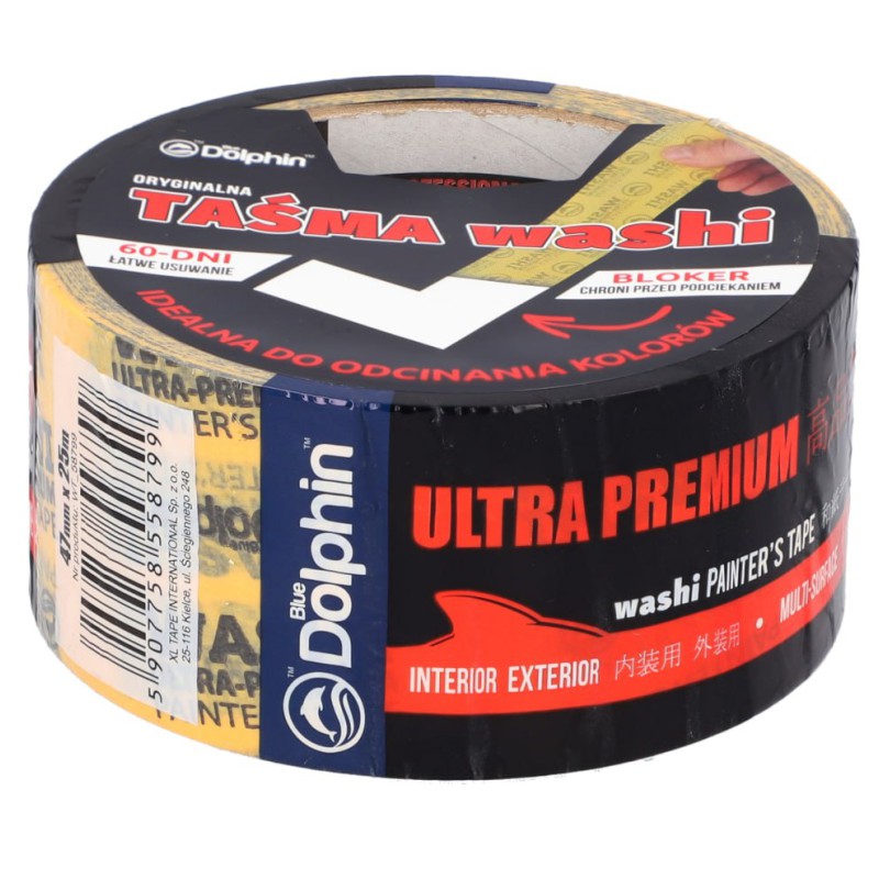 Taśma Washi, Blue Dolphin, do Precyzyjnego Odcinania Kolorów, 47mm x 25m