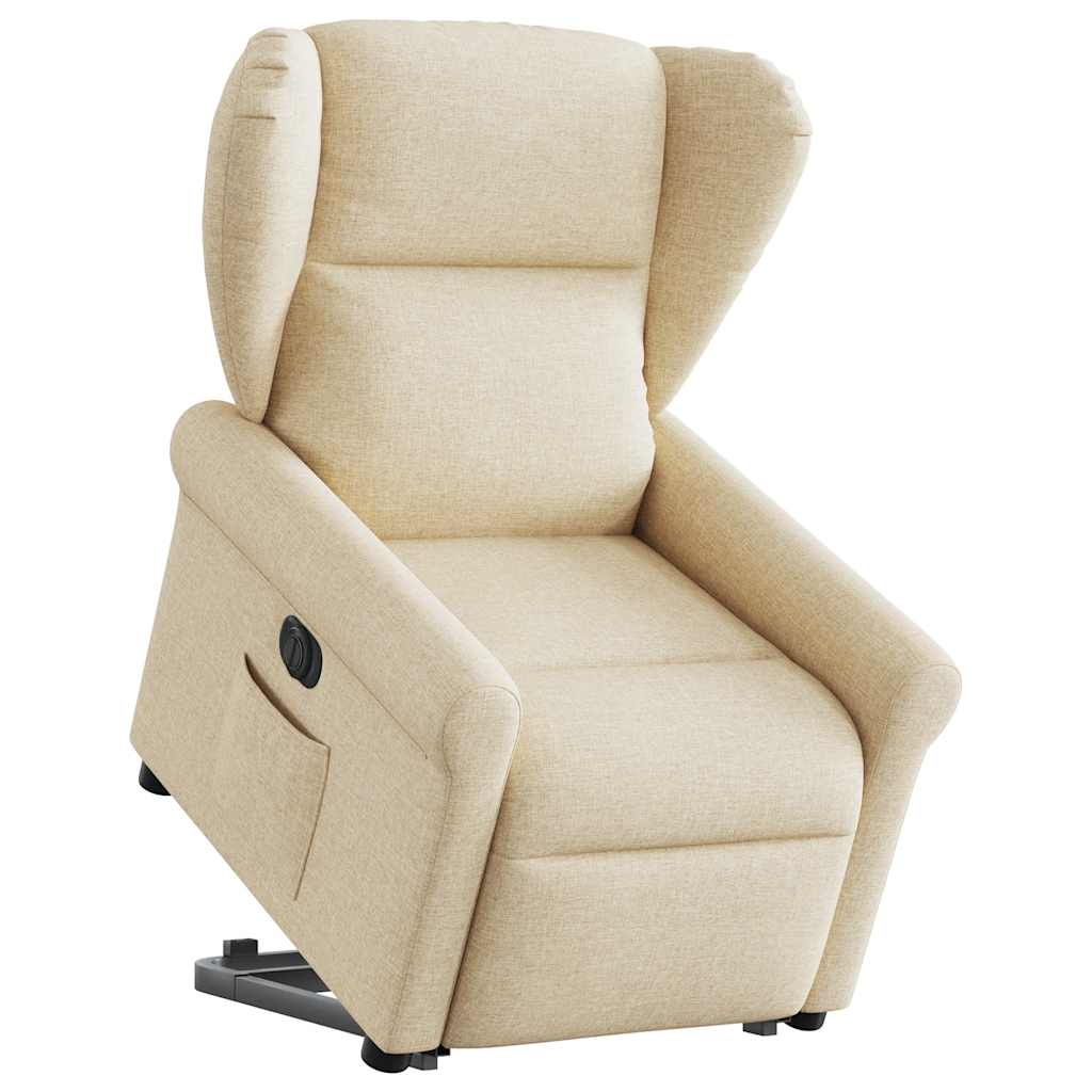 VidaXL Fauteuil Inclinable De Massage En Tissu Crème - La Poste