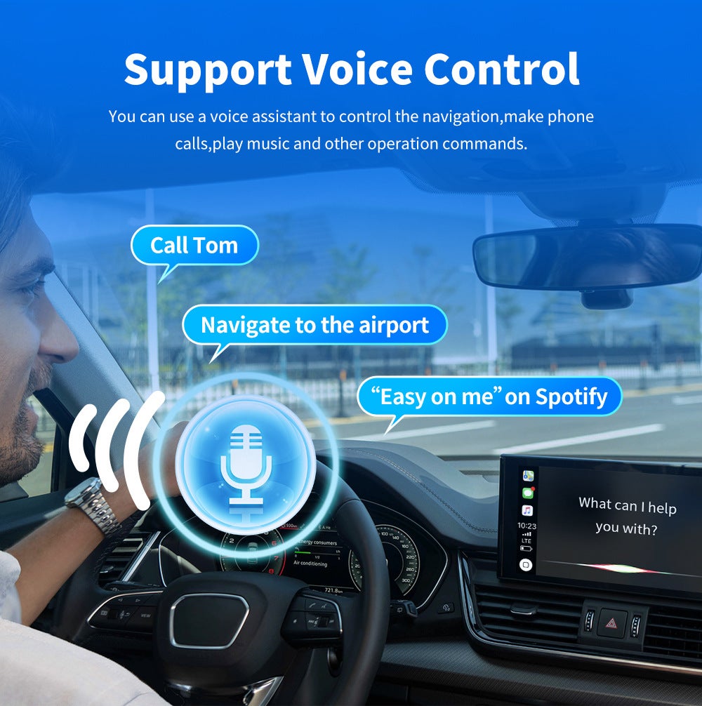 Adaptateur CarPlay sans fil pour iPhone, mise à niveau 2025&nbsp;: filaire vers sans fil avec extension USB-A et Type-C, Plug and Play - 8