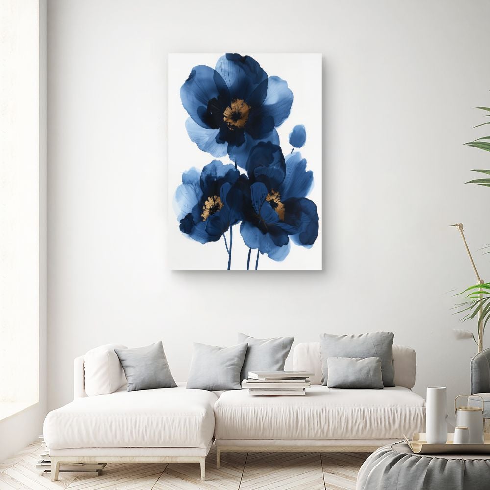 Toile murale Fleurs élégantes / 100x140cm / Fabriqué en France / Décoration murale / DADA ART - 2