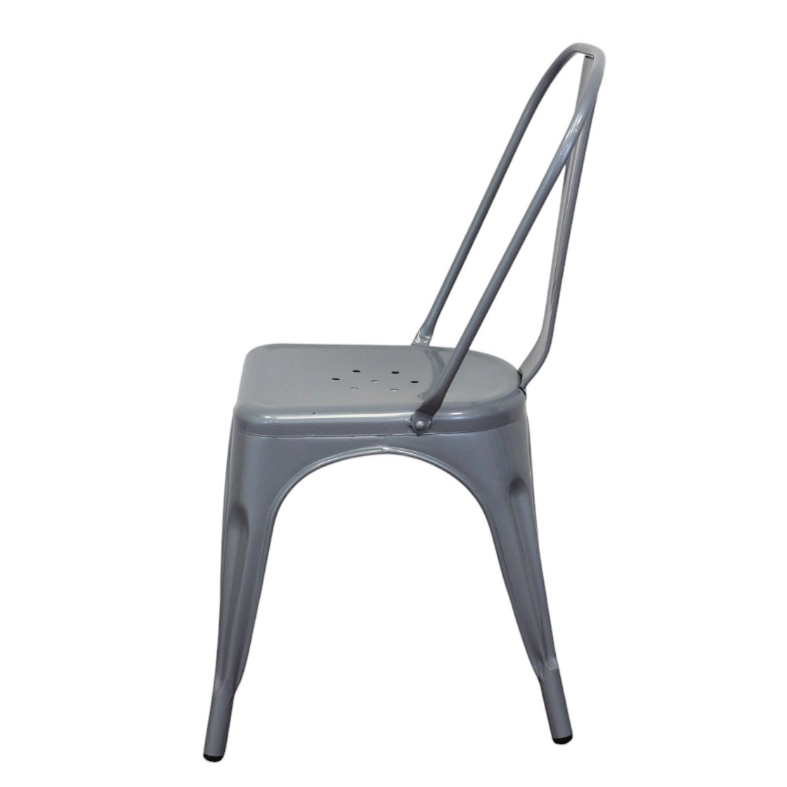 Milani Home - Set 6 sedie in metallo industrial cm 35 l x 45 p x 85 hdi coloreGrigio - 4