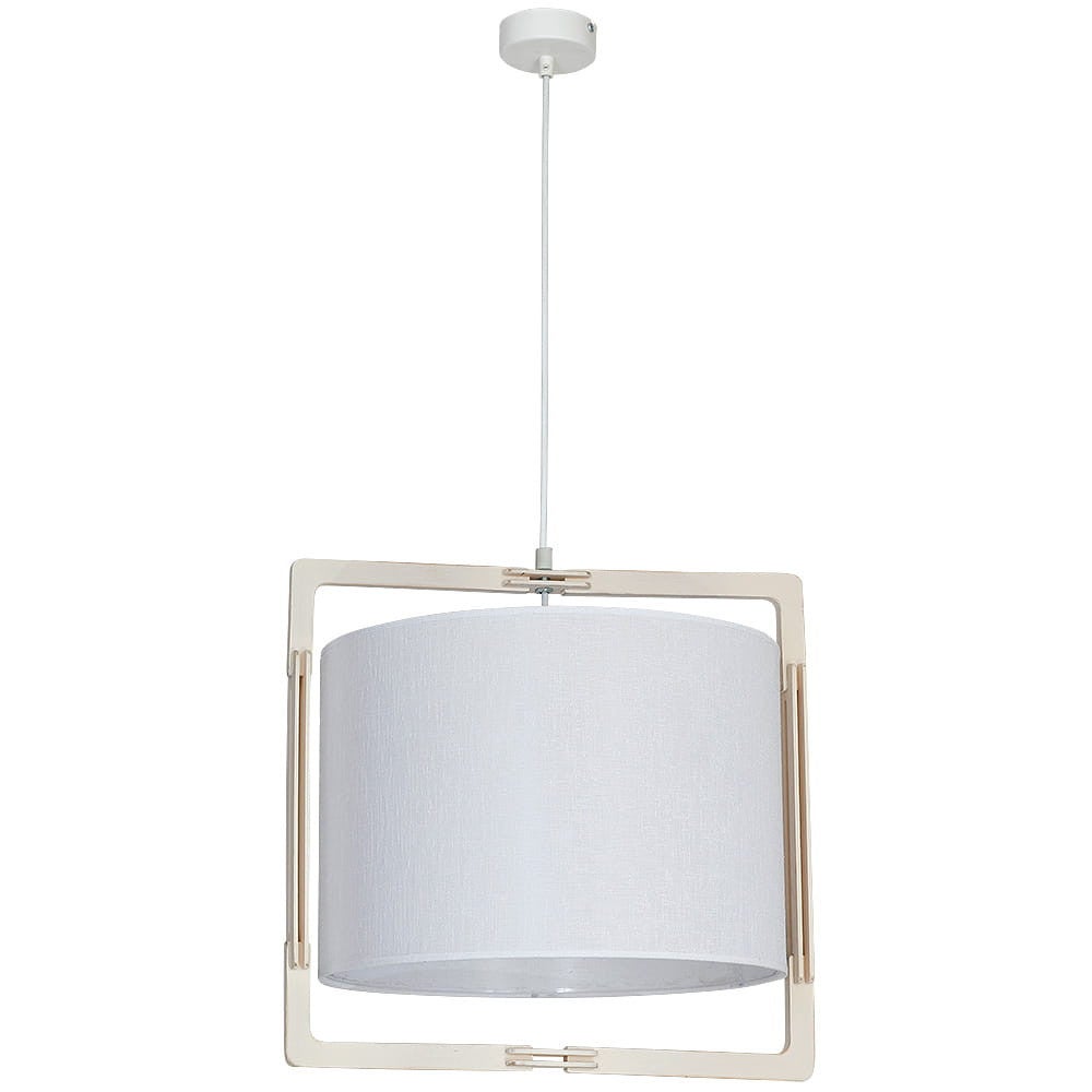 Lampa sufitowa wisząca Loki biała 1xE27x60W wym: 80 x 41 x 35 cm metal Aldex