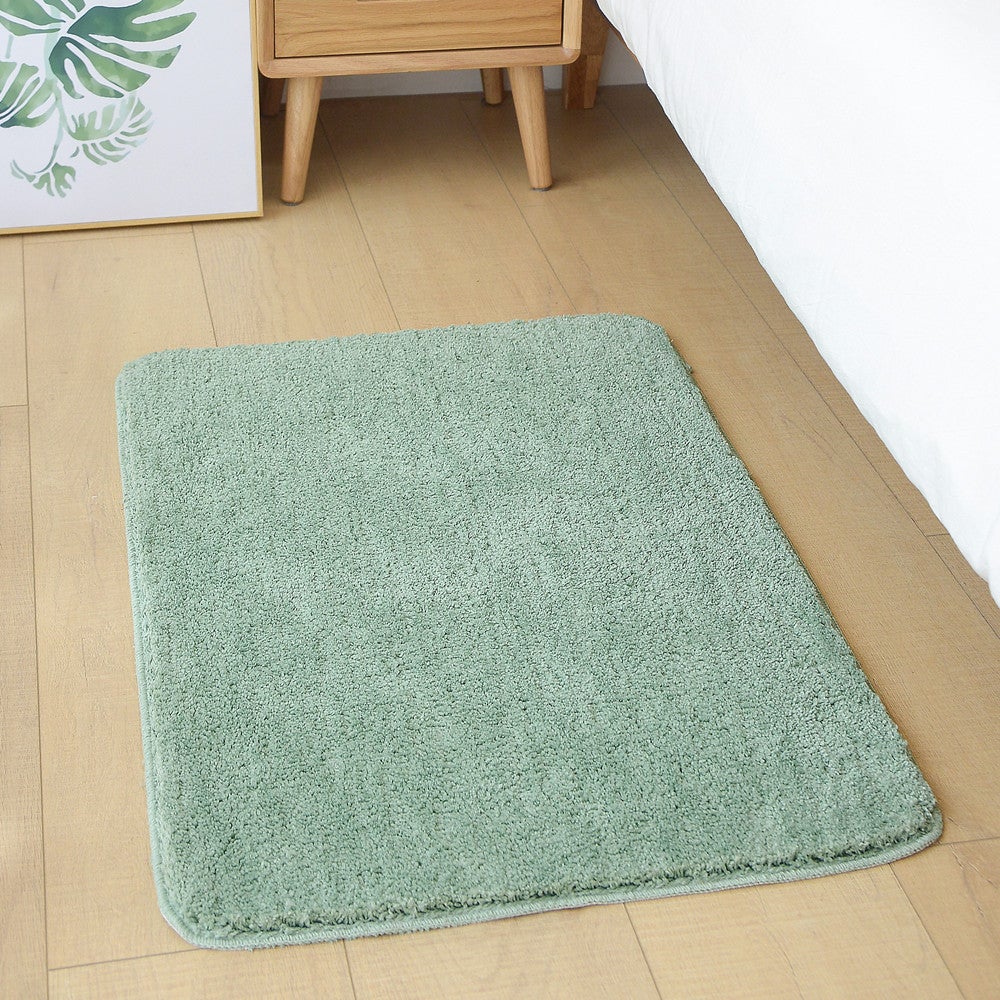 Tapis de bain antidérapant et épais, tapis absorbant pour sortie de douche, tapis en microfibre ultra-douce, vert clair, 80 x 120 cm - 6