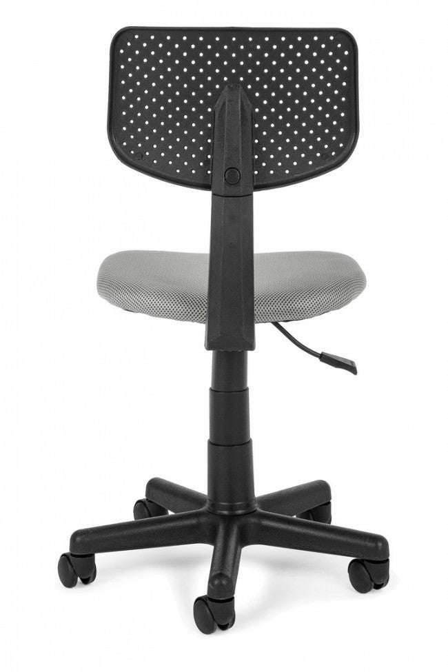 Petite chaise de bureau à roulettes grises - 5