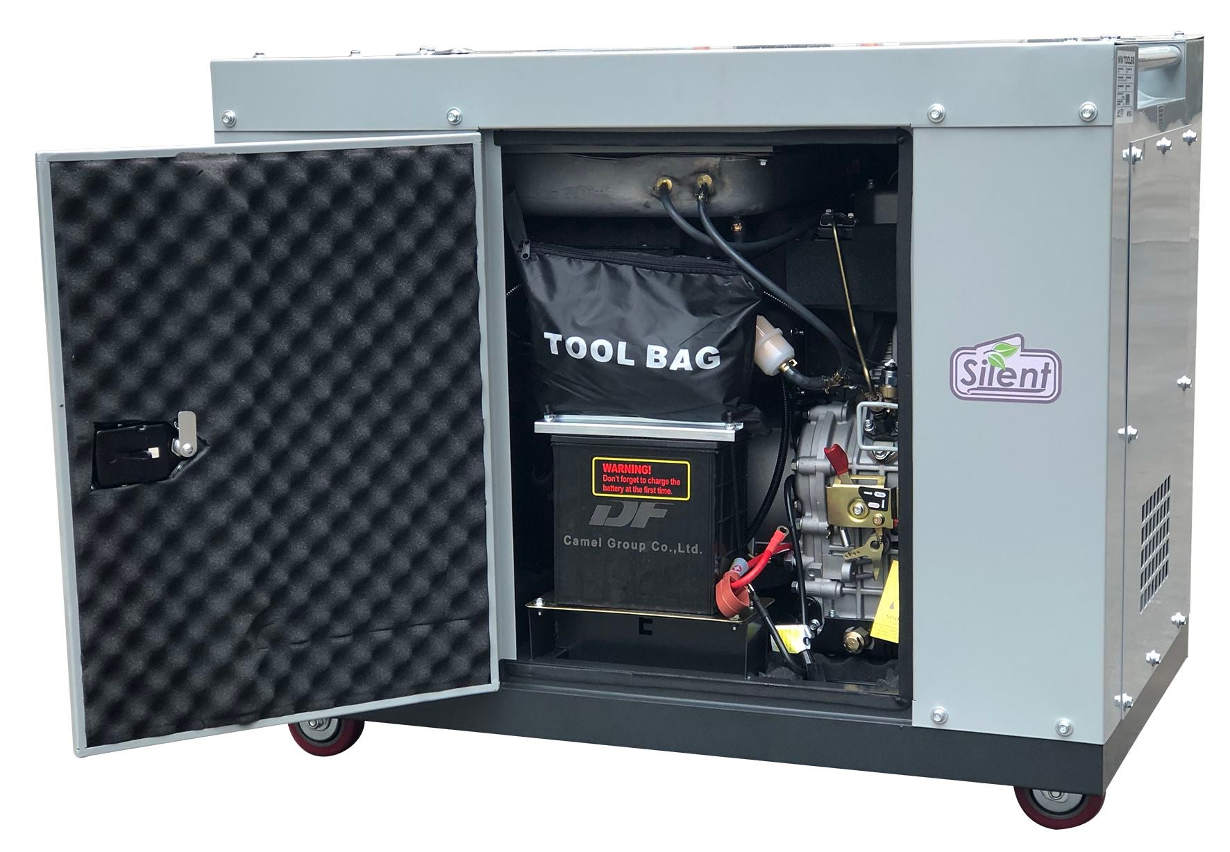 Groupe électrogène insonorisé diesel 6 kW 230V + 7,5kW 400V MW Tools DG75E - 2