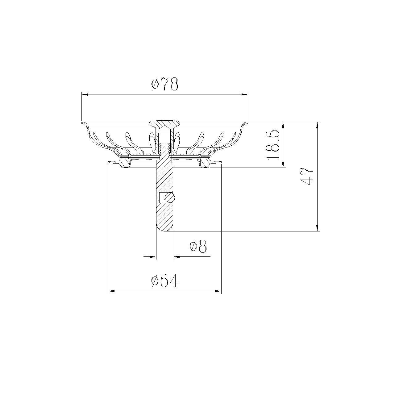 Panier Pour Bonde d'Évier de Cuisine 78 mm ,Crépine Universelle Acier Inoxydable, Bouchon Panier Pop-Up, Lavable Lave-vaisselle - 3