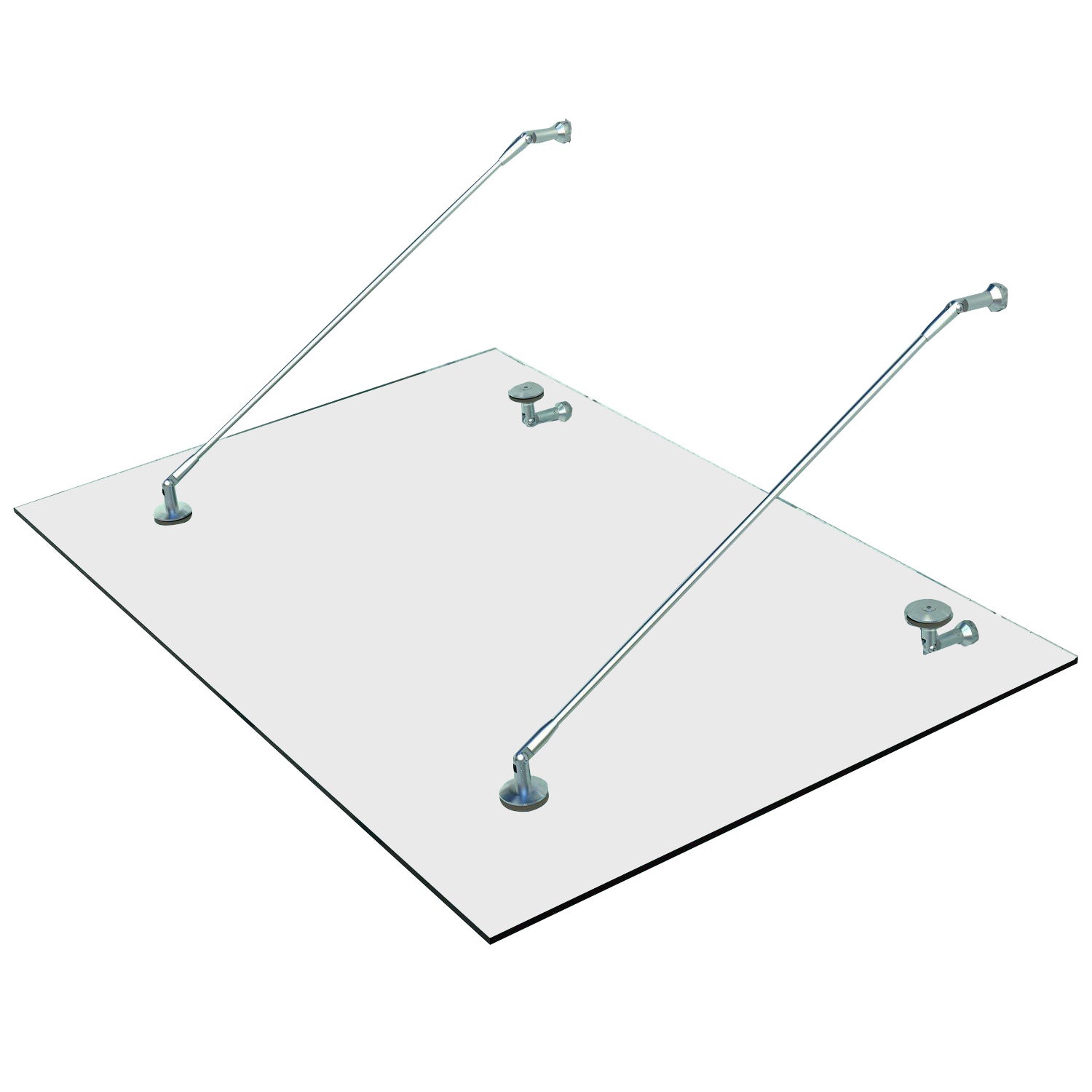 Auvent de porte en verre , verre trempé, acier inoxydable 304, verre ...