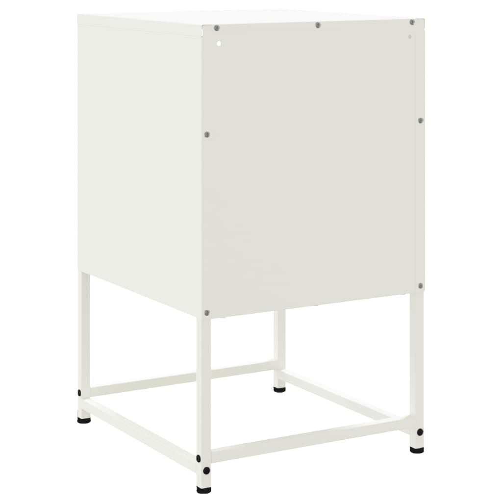 Comodini 2 pz Bianchi 36x39x60,5 cm in Acciaio vidaXL - 7