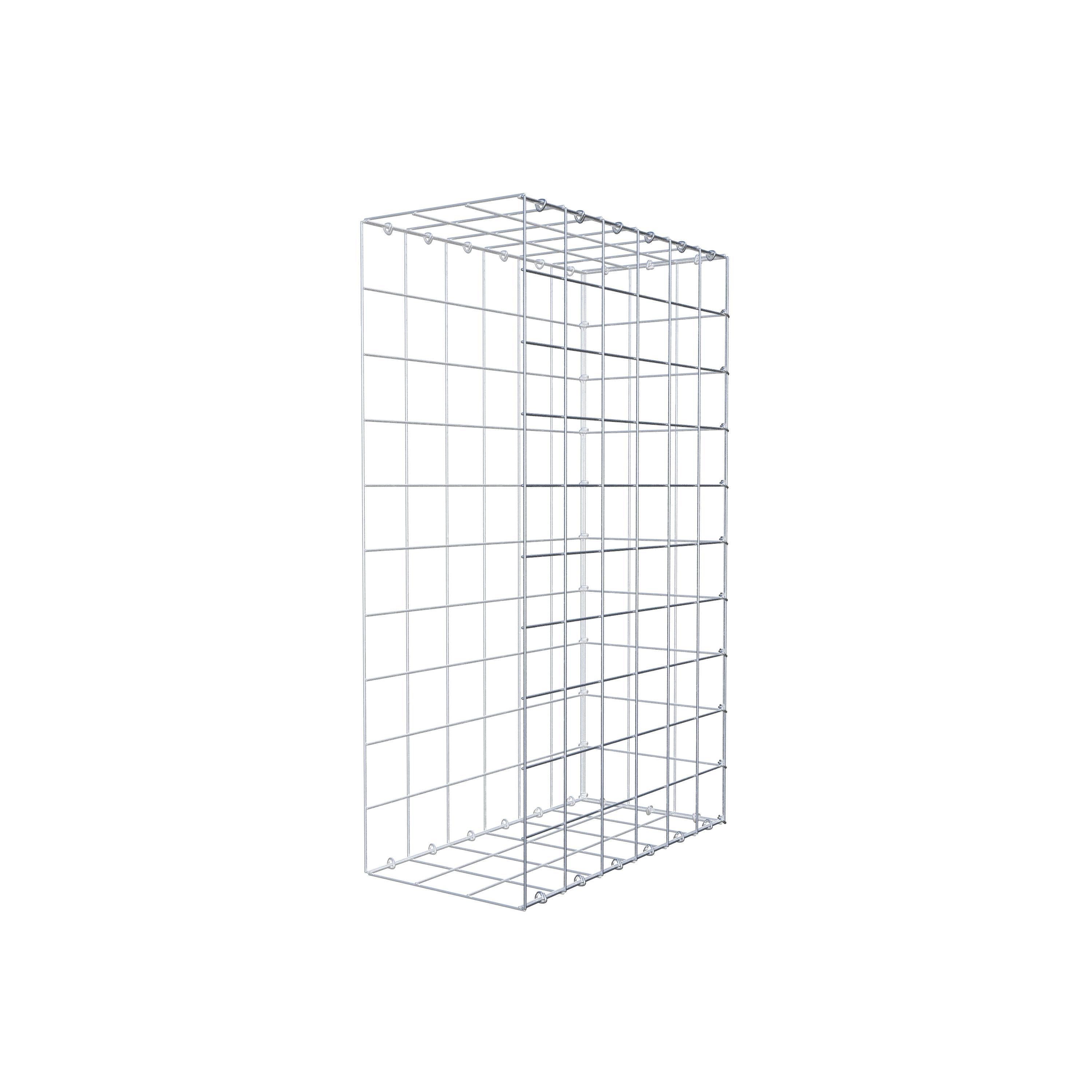 Gavión para alargar en acero galvanizado 100x60x30cm (LxAxP), malla 10 x 10cm, Anillo en C, sin rejilla frontal - 2