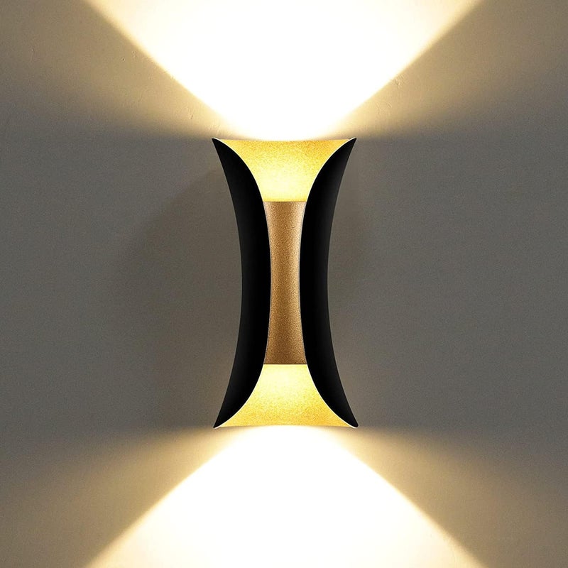 10W Kreatywna Nowoczesna Lampa Ścienna LED Wodoodporna IP65 Aluminiowa Wewnętrzna Zewnętrzna Podkładka Ścienna LED do Sypialni Salonu S