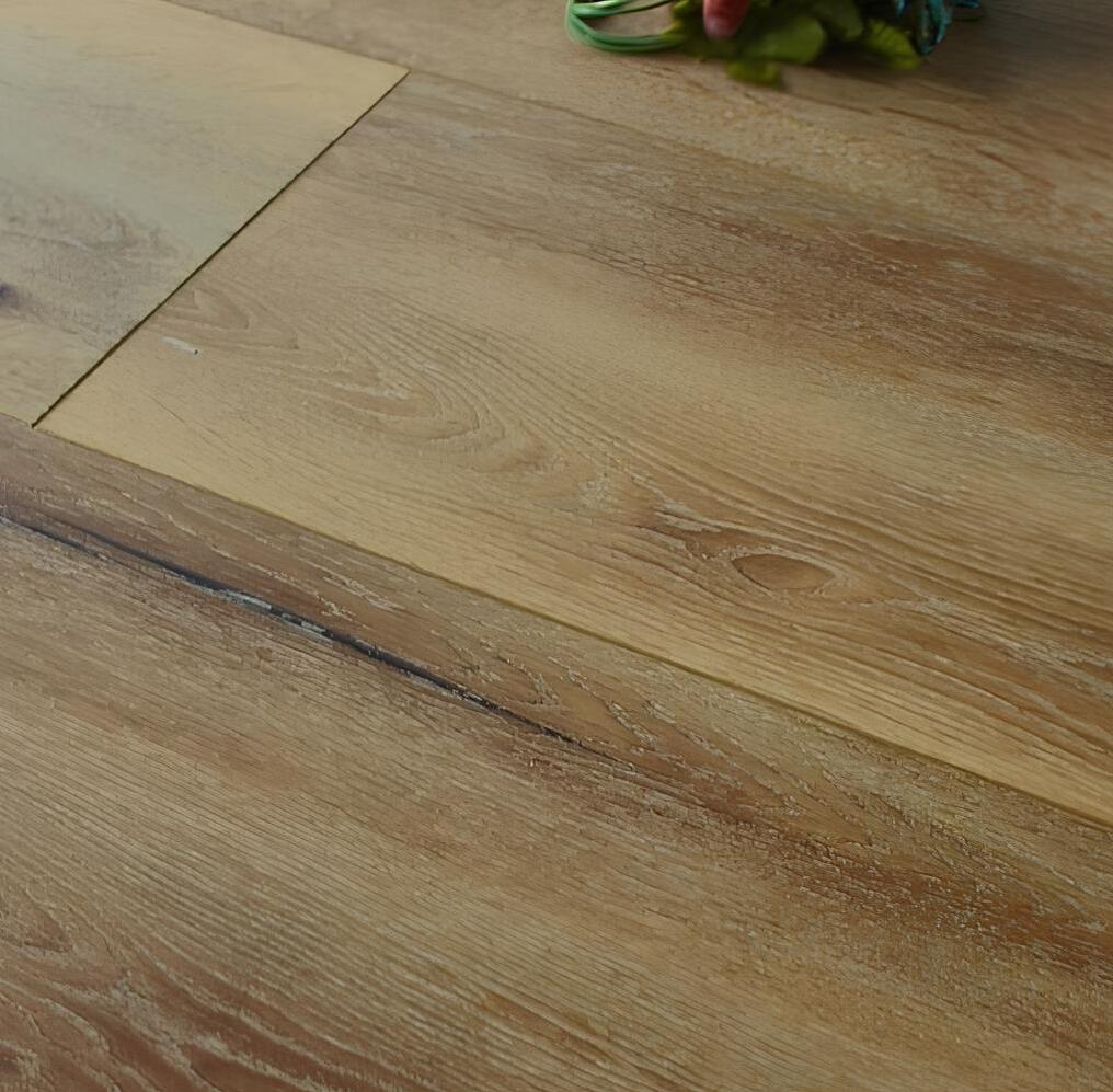 Suelo de pvc clip-on con base integrada - espesor 5,5 mm - garantía de 20 años - imitación roble oscuro - dimensiones l122 cm x l 23 cm