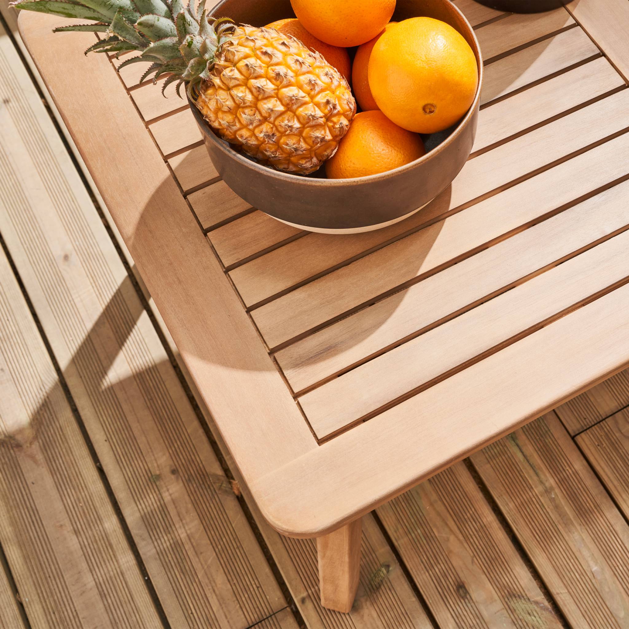 Salon de jardin en Bois Gris 4 personnes - 8