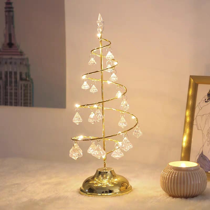 1 lumière décorative de lampe d'arbre de Noël de table à LED 1 lumière décorative de lampe d'arbre de Noël de table à LED