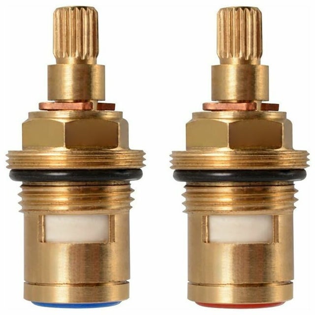 Lot De 2 Valves De Robinet Quart De Tour En Céramique Avec Col Non