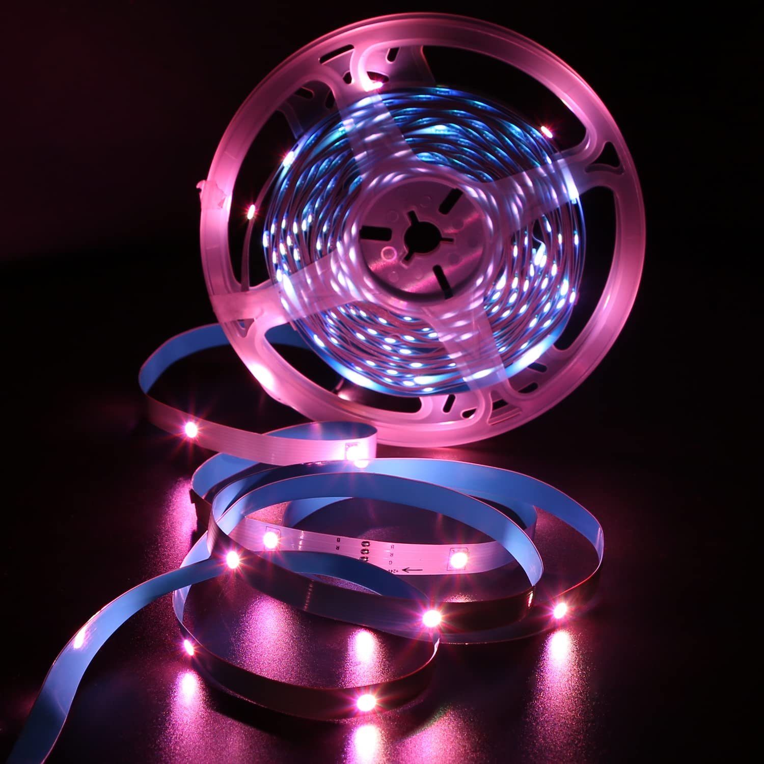 NETTLIFE Bande lumineuse LED autocollante RGB 20 m Contrôle par application Fonction minuterie pour salle de musique - 4