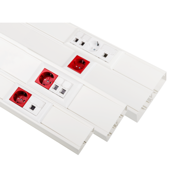 Arnocanali K4060.3 Canalina Bianca 60x40 Mm Con Coperchio A Scatto Fissaggio Con Viti 2 Scomparti Pvc 2 Metri