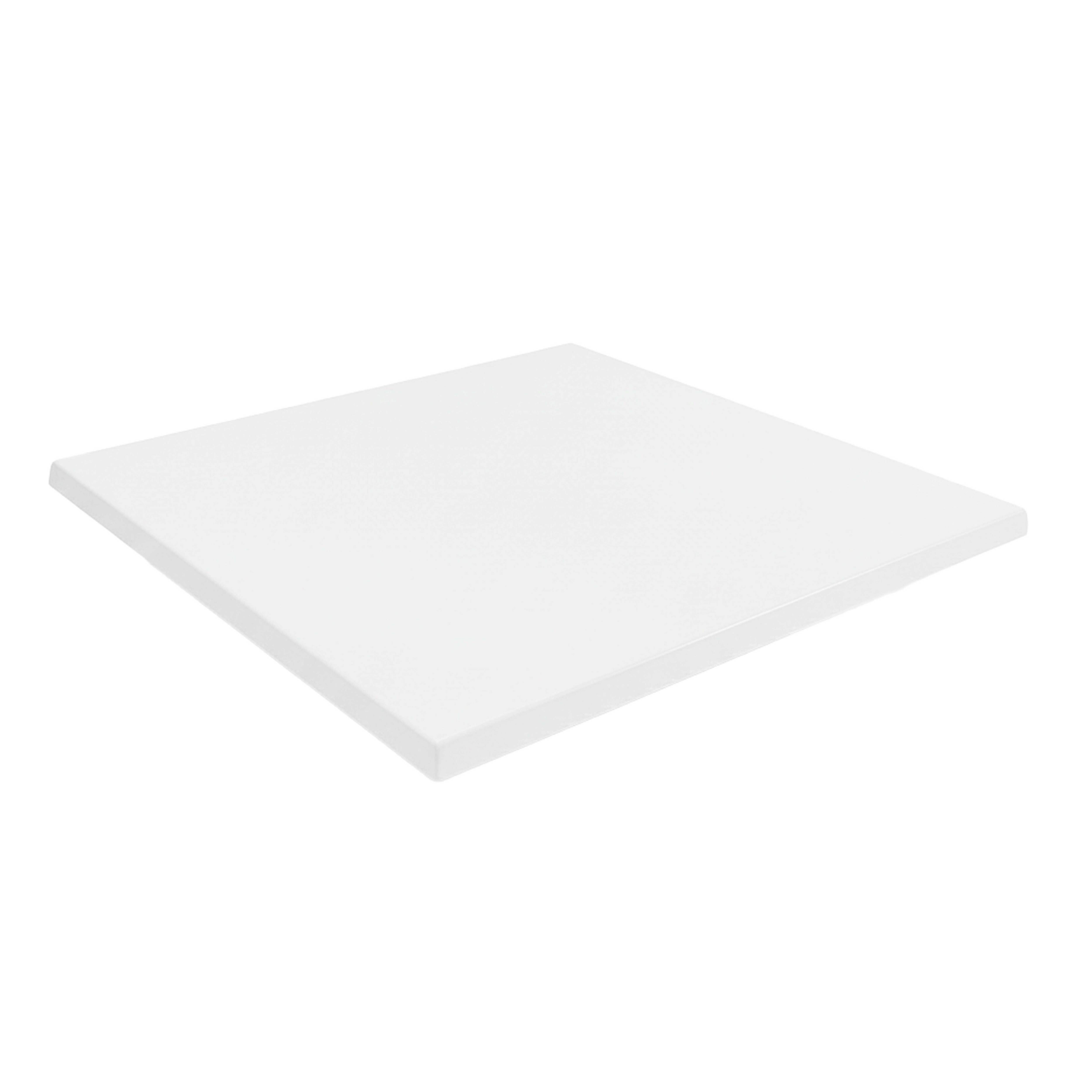 Plateau de table carré stratifié 60 x 60 cm blanc - 2