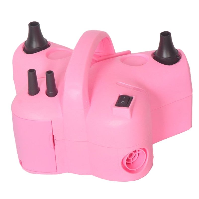 Pompa electrica de umflat baloane Flippy, cu doua iesiri, 220V, 600W, roz